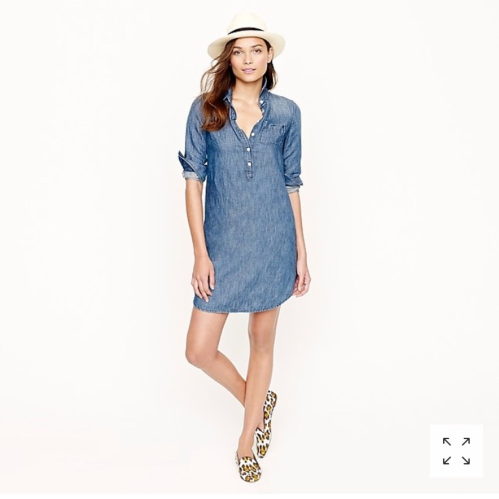 J. Crew chambray shirt dress